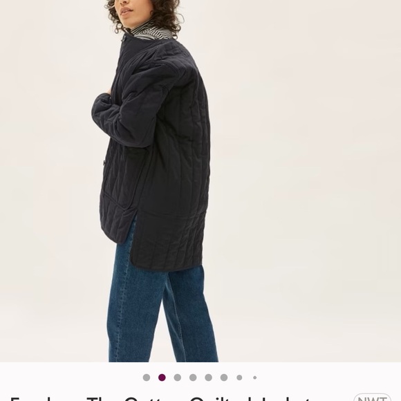 Everlane Black Cotton Quilted Jacket sz M - Picture 1 of 7